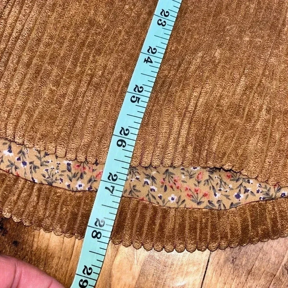 Hem and Thread Corduroy, Floral lined, Double breasted, blazer, jacket w pockets - Picture 10 of 14